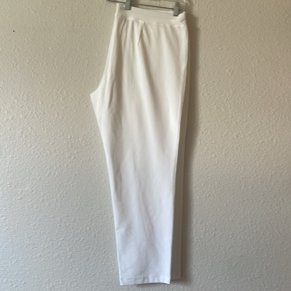 Eileen Fisher White Chinos Lightweight Cotton